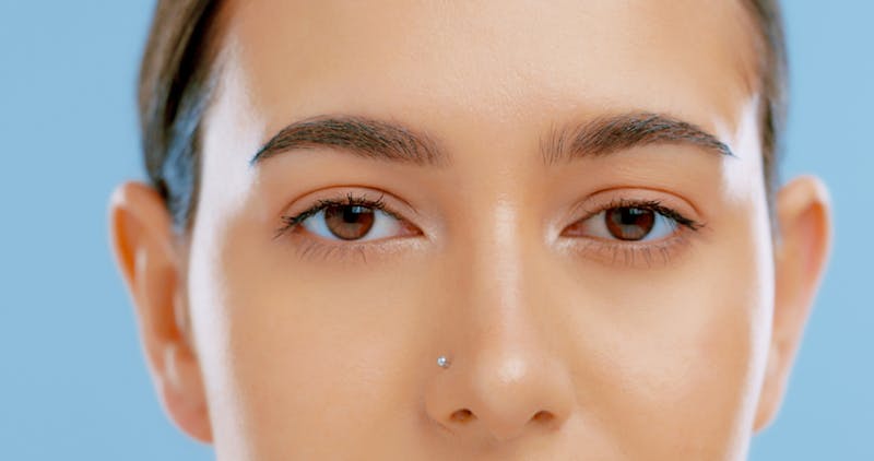 Close up of woman's nose